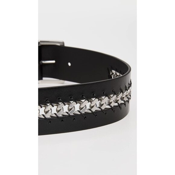 rag & bone Women\'s Jumbo Boyfriend Chain Belt Black S Small NWT